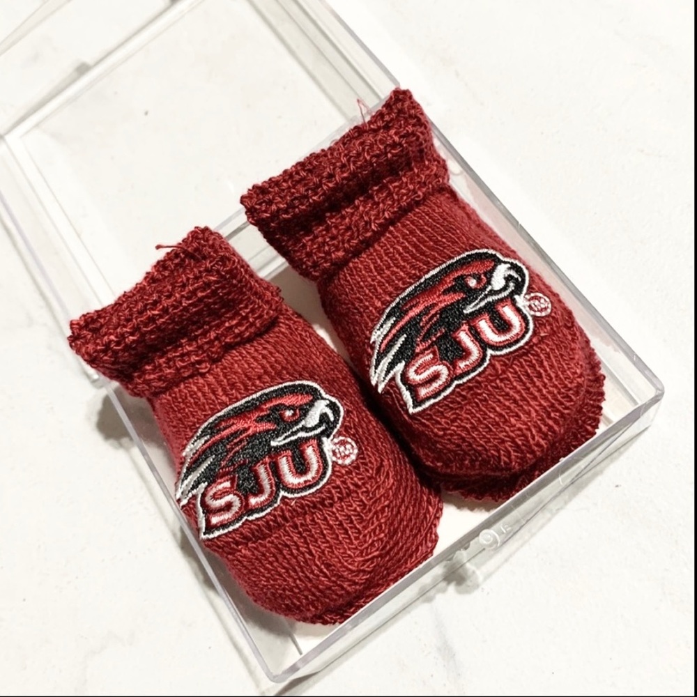 New Creative Knitwear SJU college St. Joseph’s university infant socks